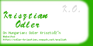 krisztian odler business card